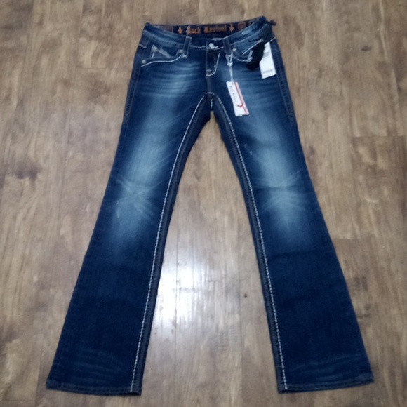 Rock Revival Women's 26 Easy Boot Embellished Distressed Embroidered NWT - Picture 2 of 14